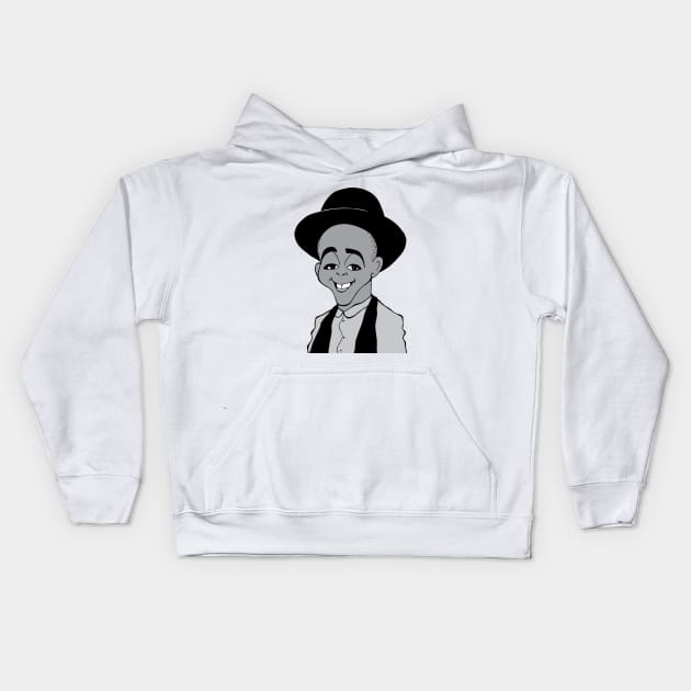 Stymie character and member Our Gang The Little Rascals Kids Hoodie by cartoonistguy